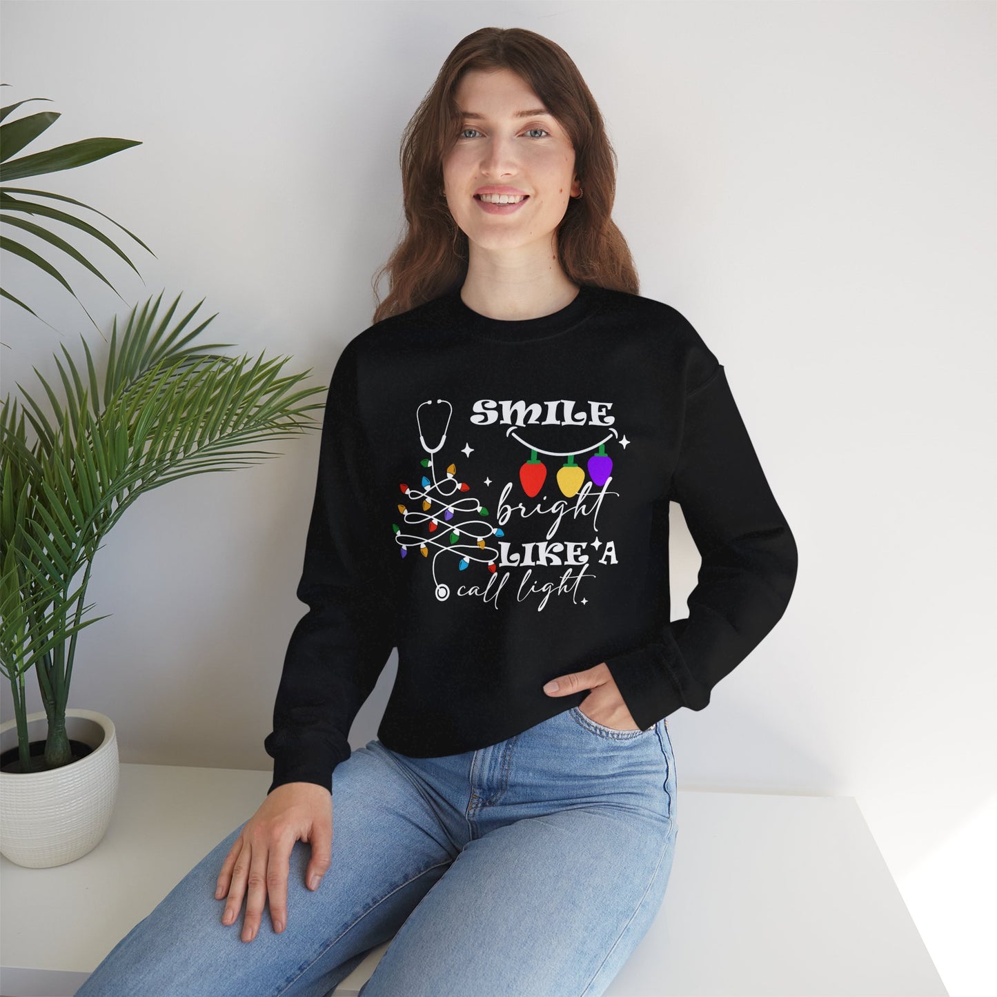 Smile Bright Heavy Blend™ Crewneck Sweatshirt