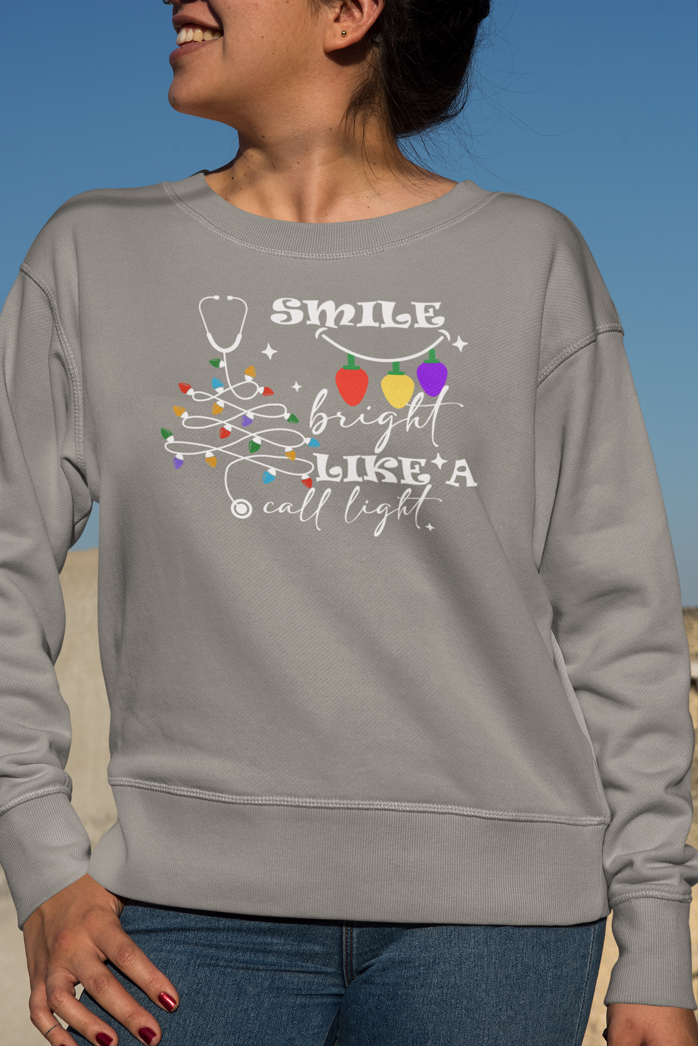 Smile Bright Heavy Blend™ Crewneck Sweatshirt